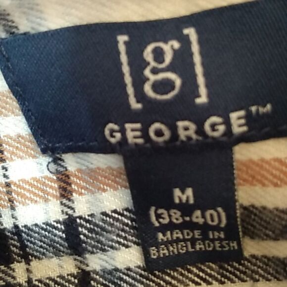 Men's super soft Ivory plaid lightweight flannel by George - Picture 6 of 13
